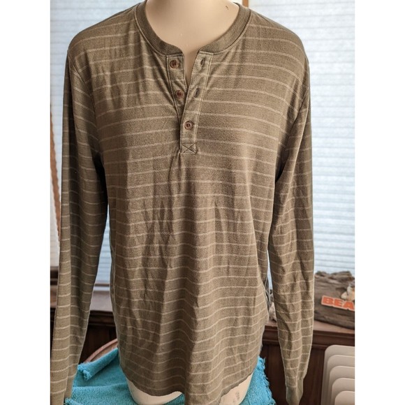 NWT Men's Marine Layer Dk LS Henley Dusty Olive Shirt Sz Med